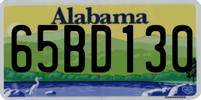 AL license plate 65BD130