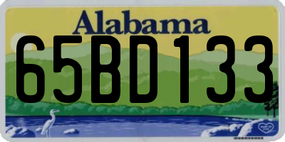 AL license plate 65BD133