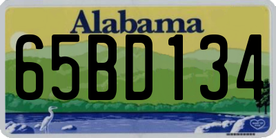 AL license plate 65BD134