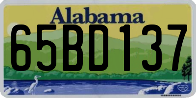 AL license plate 65BD137