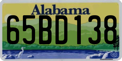 AL license plate 65BD138