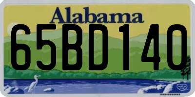 AL license plate 65BD140