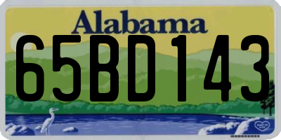 AL license plate 65BD143