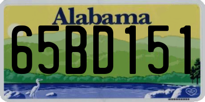 AL license plate 65BD151