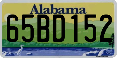 AL license plate 65BD152