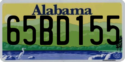 AL license plate 65BD155