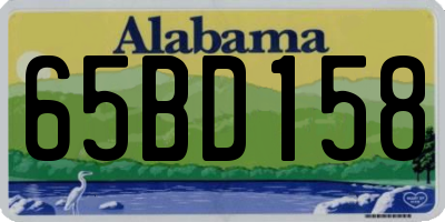 AL license plate 65BD158