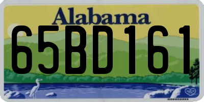 AL license plate 65BD161