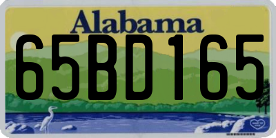 AL license plate 65BD165