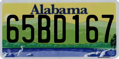 AL license plate 65BD167