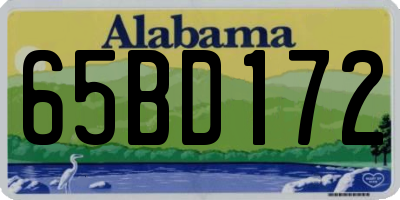 AL license plate 65BD172