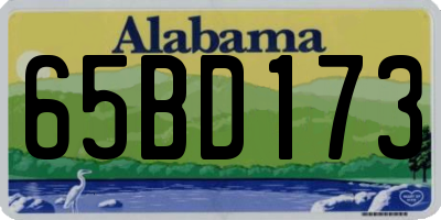AL license plate 65BD173