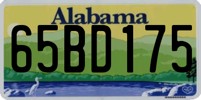 AL license plate 65BD175