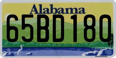 AL license plate 65BD180
