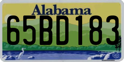 AL license plate 65BD183