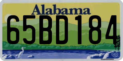 AL license plate 65BD184