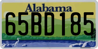 AL license plate 65BD185