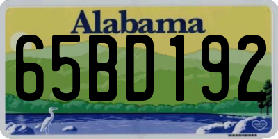 AL license plate 65BD192