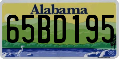 AL license plate 65BD195