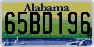 AL license plate 65BD196