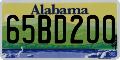 AL license plate 65BD200