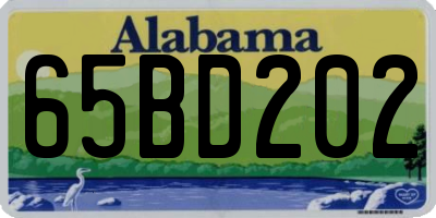 AL license plate 65BD202