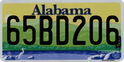 AL license plate 65BD206
