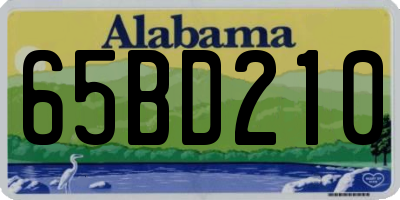 AL license plate 65BD210