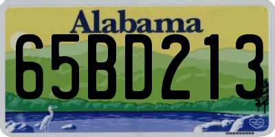 AL license plate 65BD213
