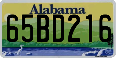 AL license plate 65BD216