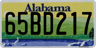 AL license plate 65BD217