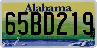 AL license plate 65BD219