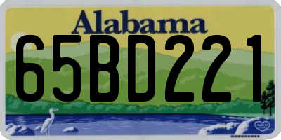 AL license plate 65BD221