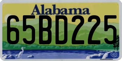 AL license plate 65BD225