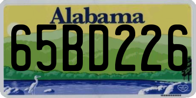 AL license plate 65BD226