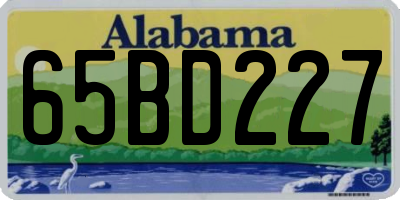 AL license plate 65BD227