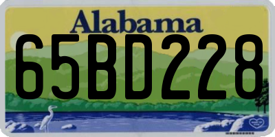 AL license plate 65BD228