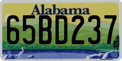 AL license plate 65BD237