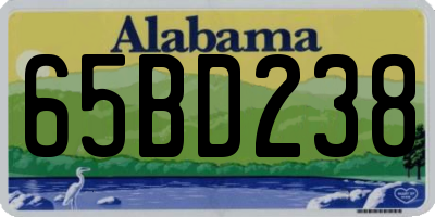 AL license plate 65BD238
