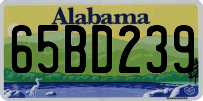 AL license plate 65BD239