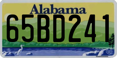 AL license plate 65BD241