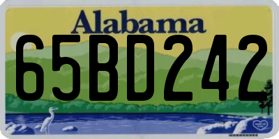 AL license plate 65BD242