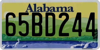 AL license plate 65BD244