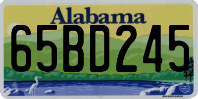 AL license plate 65BD245