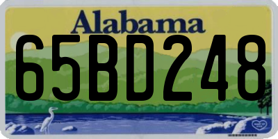 AL license plate 65BD248