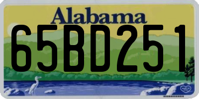 AL license plate 65BD251