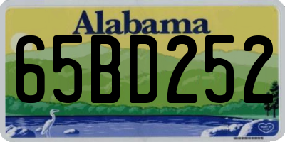 AL license plate 65BD252