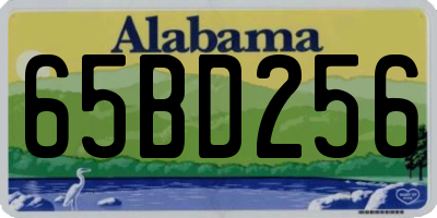 AL license plate 65BD256