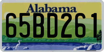 AL license plate 65BD261