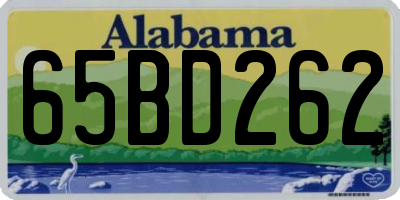 AL license plate 65BD262